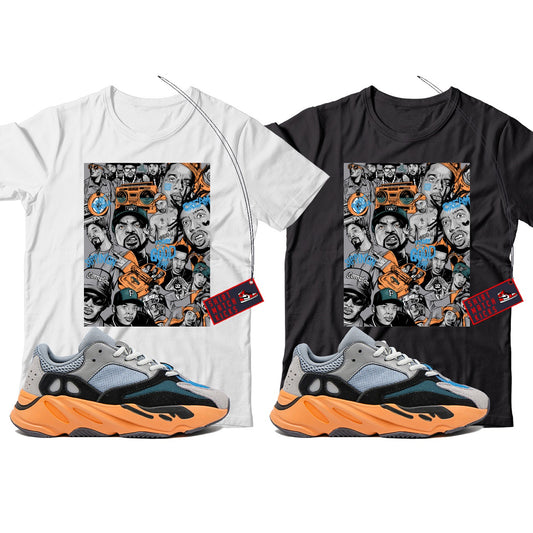 Rap(2) T-Shirt Match Yeezy 700 Wash Orange