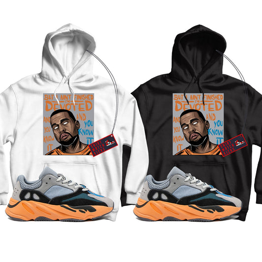 Kanye Hoodie Match Yeezy 700 Wash Orange