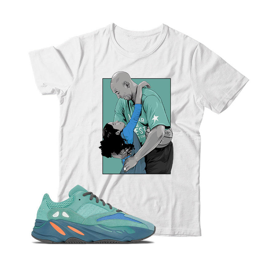 KB T-Shirt Match Yeezy 700 Faded Azure