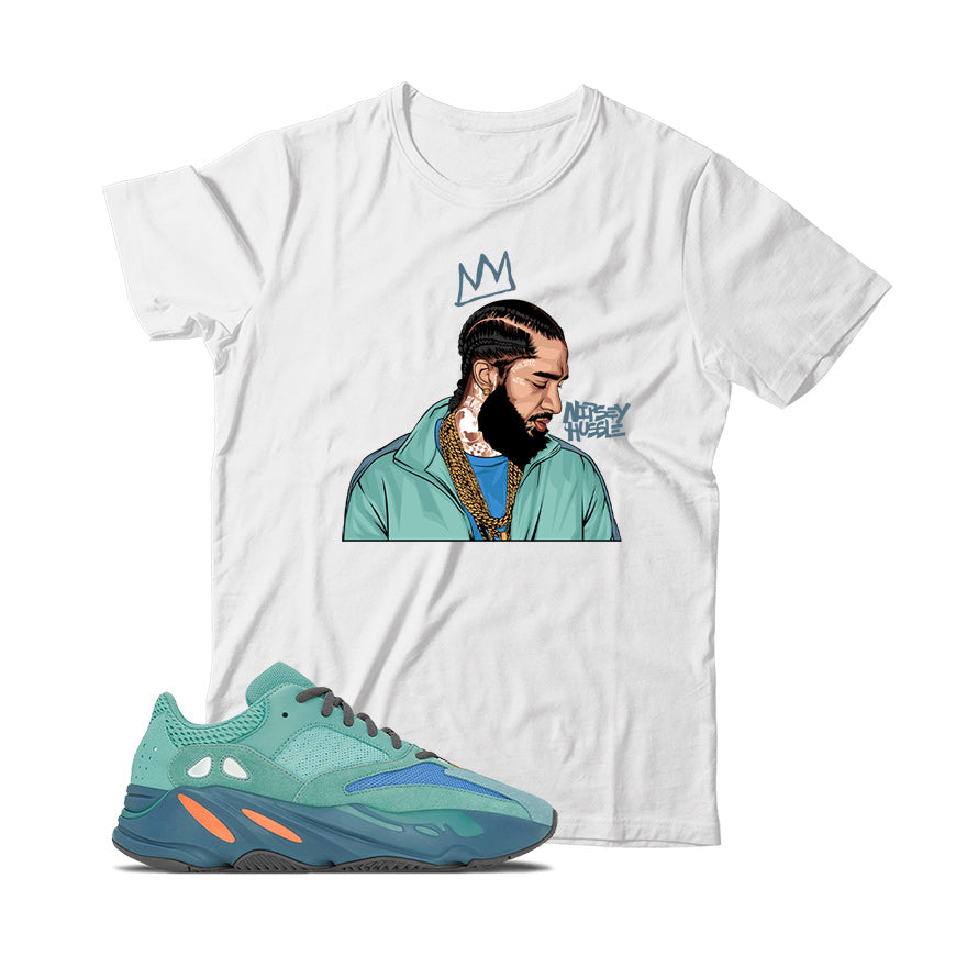 Nipsey T-Shirt Match Yeezy 700 Faded Azure