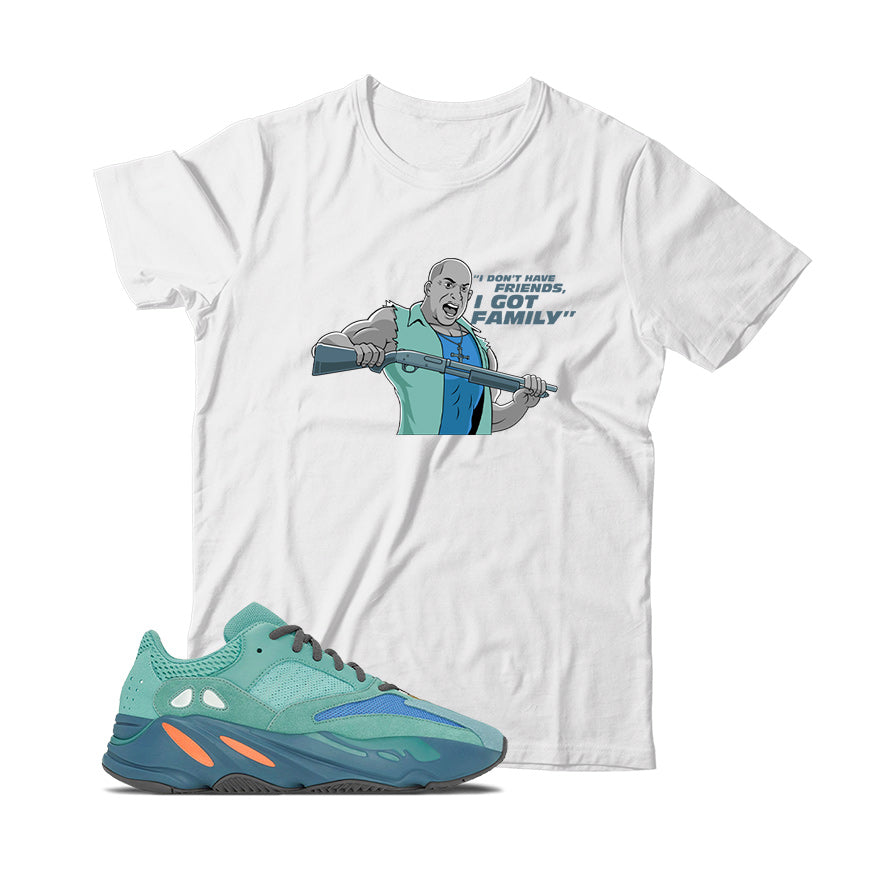 Family T-Shirt Match Yeezy 700 Faded Azure