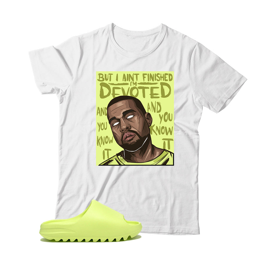 Yeezy Slide Glow Green shirt